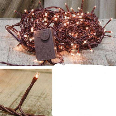 Twinkle Lights, Brown Cord - The Fox Decor